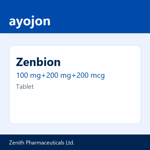 Zenbion 100 mg+200 mg+200 mcg Tablet