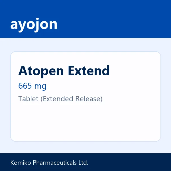 Atopen Extend 665 mg Tablet (Extended Release)