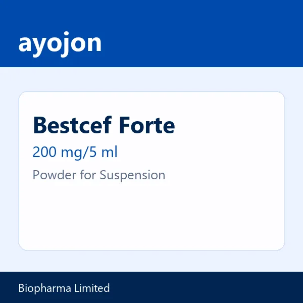 Bestcef Forte 200 mg/5 ml Powder for Suspension