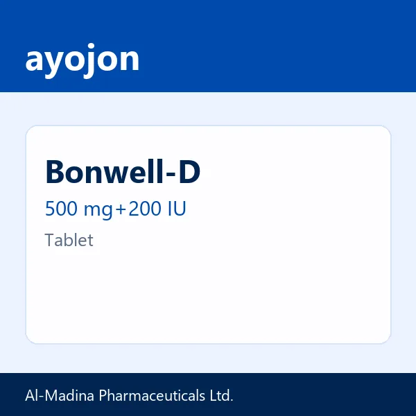 Bonwell-D 500 mg+200 IU Tablet