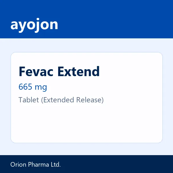Fevac Extend 665 mg Tablet (Extended Release)