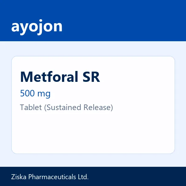 Metforal SR 500 mg Tablet (Sustained Release)