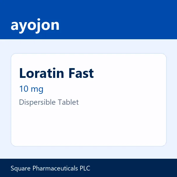 Loratin Fast 10 mg Dispersible Tablet