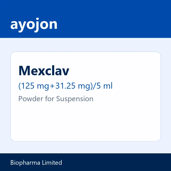 Mexclav (125 mg+31.25 mg)/5 ml Powder for Suspension
