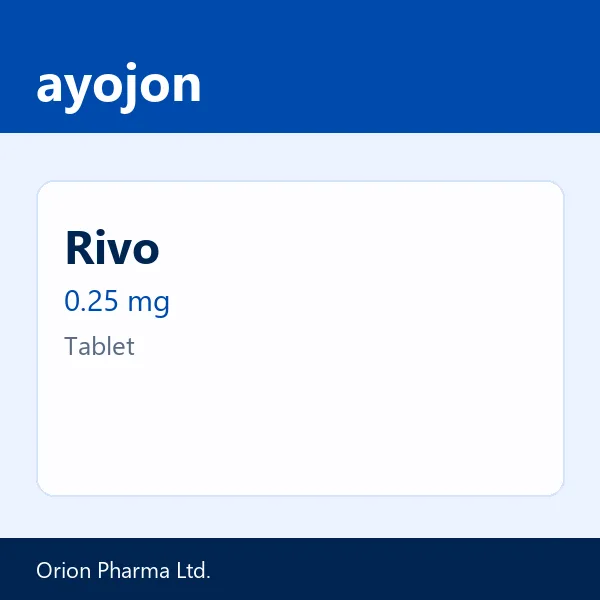Rivo 0.25 mg Tablet