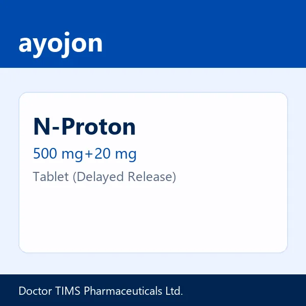 N-Proton 500 mg+20 mg Tablet (Delayed Release)