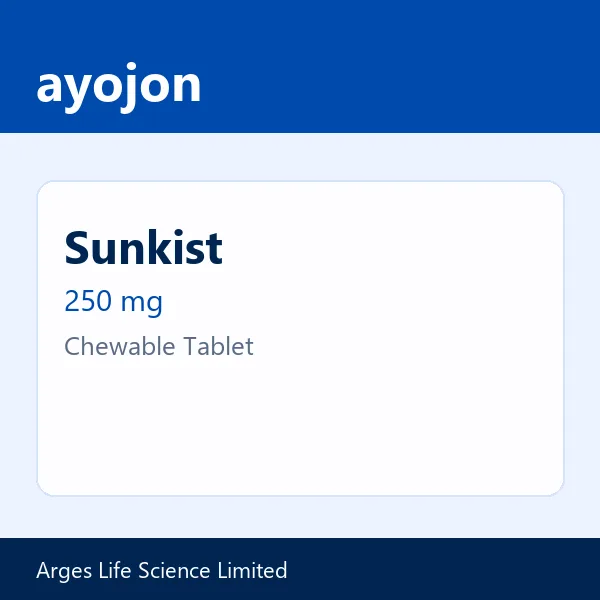 Sunkist 250 mg Chewable Tablet