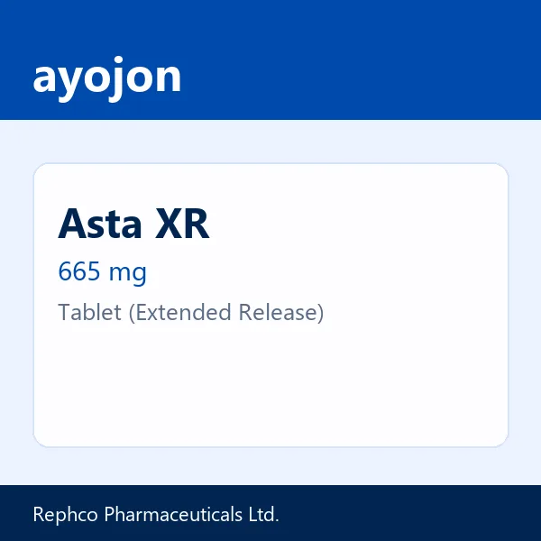 Asta XR 665 mg Tablet (Extended Release)