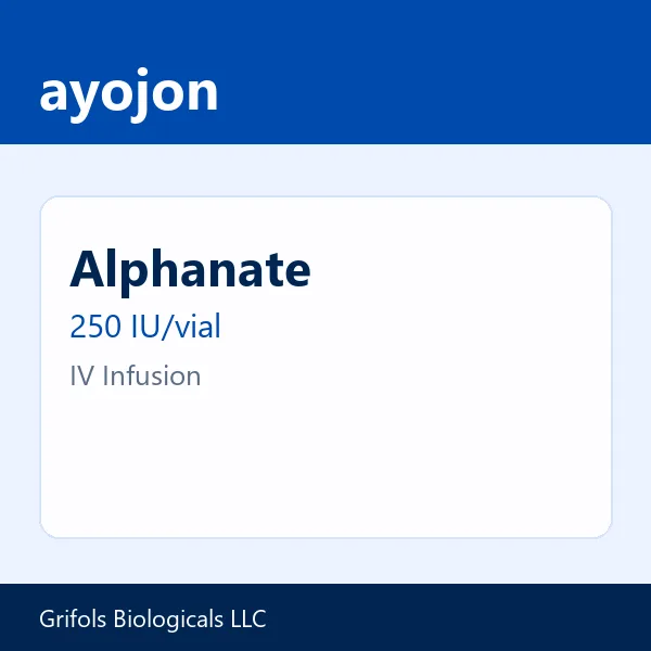 Alphanate 250 IU/vial IV Infusion