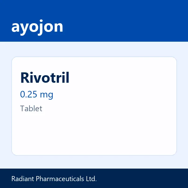 Rivotril 0.25 mg Tablet