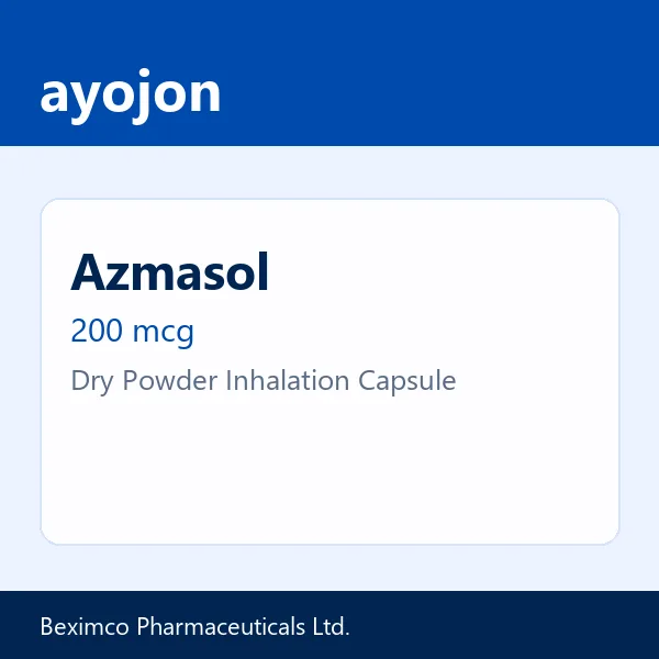 Azmasol 200 mcg Dry Powder Inhalation Capsule (DPI)