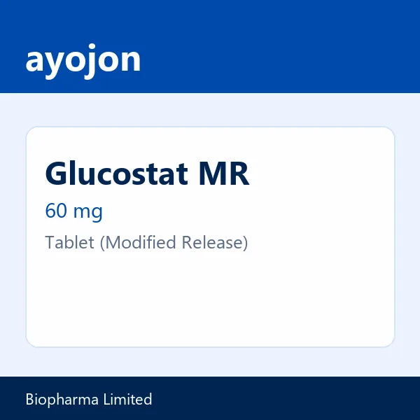 Glucostat MR 60 mg Tablet (Modified Release)