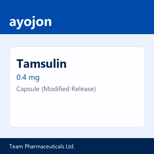 Tamsulin 0.4 mg Capsule (Modified Release)