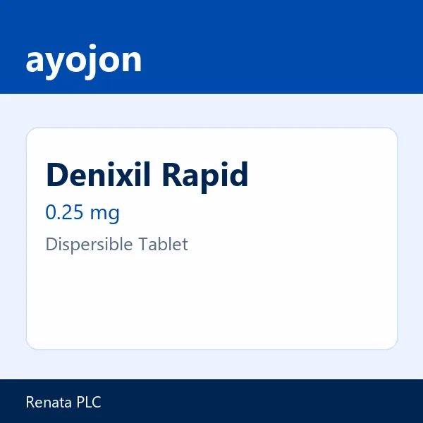 Denixil Rapid 0.25 mg Dispersible Tablet
