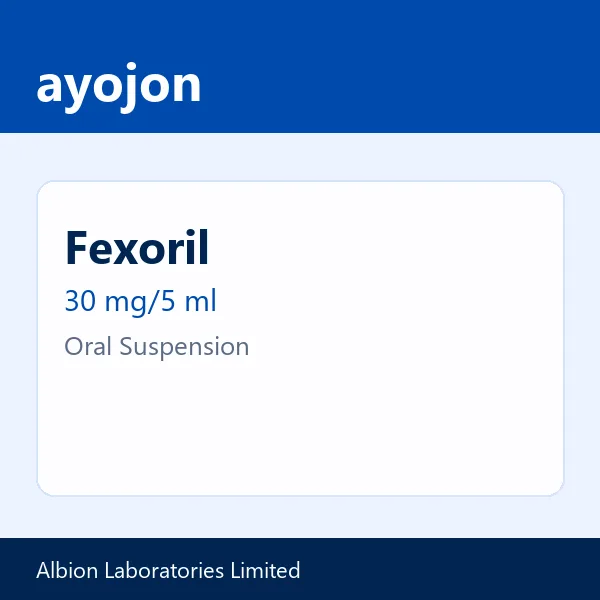 Fexoril 30 mg/5 ml Oral Suspension