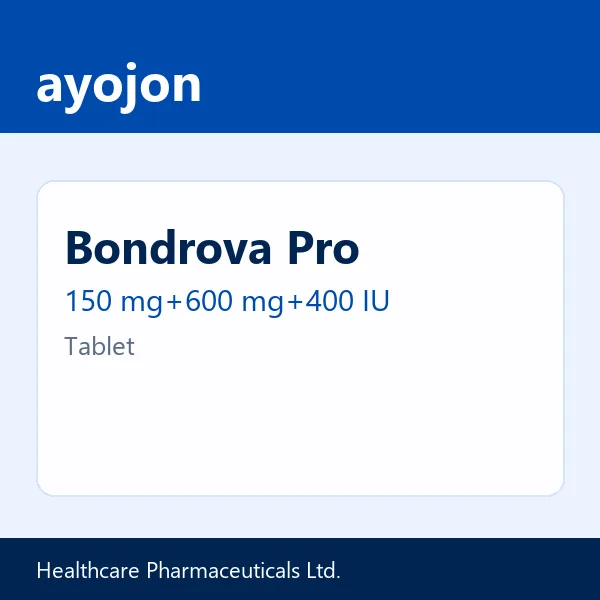 Bondrova Pro 150 mg+600 mg+400 IU Tablet