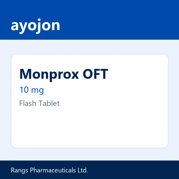 Monprox OFT 10 mg Flash Tablet