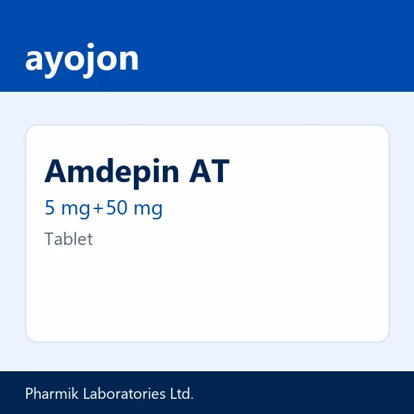 Amdepin AT 5 mg+50 mg Tablet