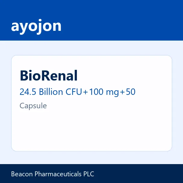 BioRenal 24.5 Billion CFU+100 mg+50 mcg Capsule