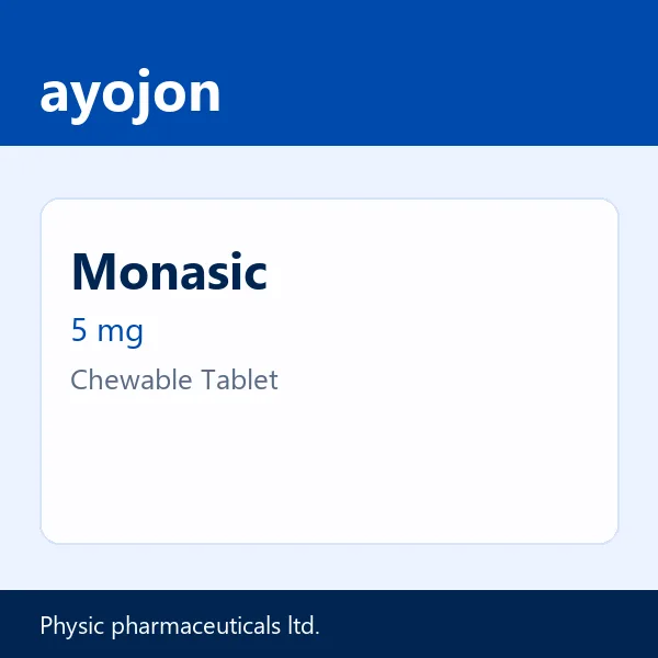 Monasic 5 mg Chewable Tablet