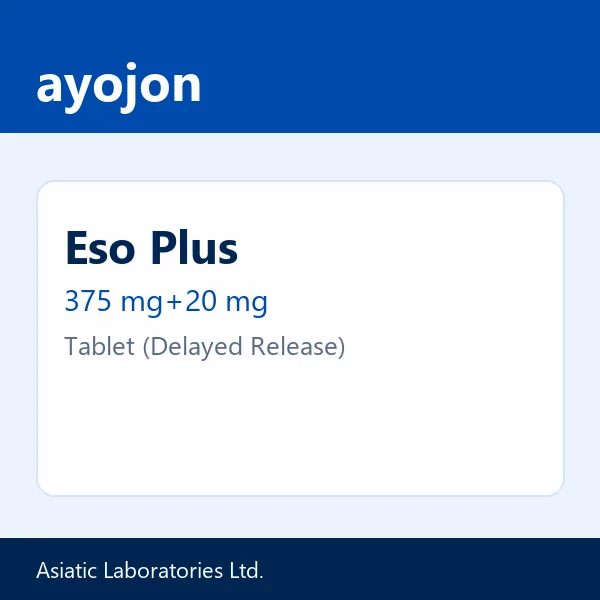 Eso Plus 375 mg+20 mg Tablet (Delayed Release)