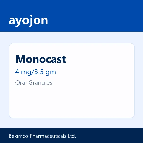 Monocast 4 mg/3.5 gm Oral Granules