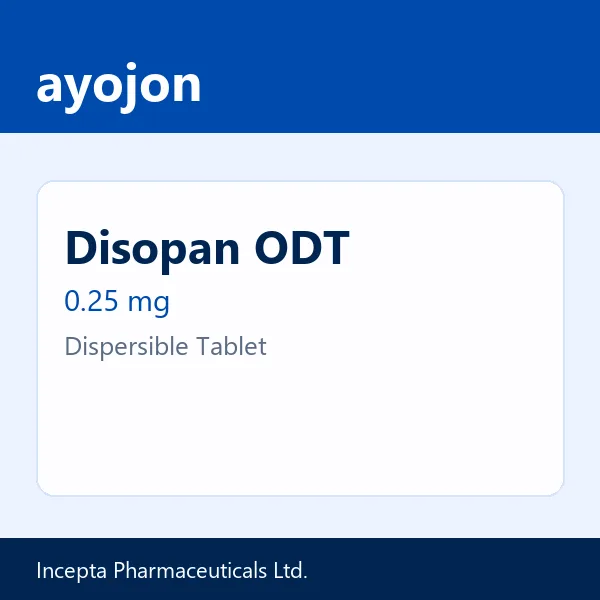 Disopan ODT 0.25 mg Dispersible Tablet