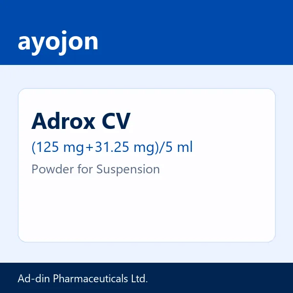 Adrox CV (125 mg+31.25 mg)/5 ml Powder for Suspension