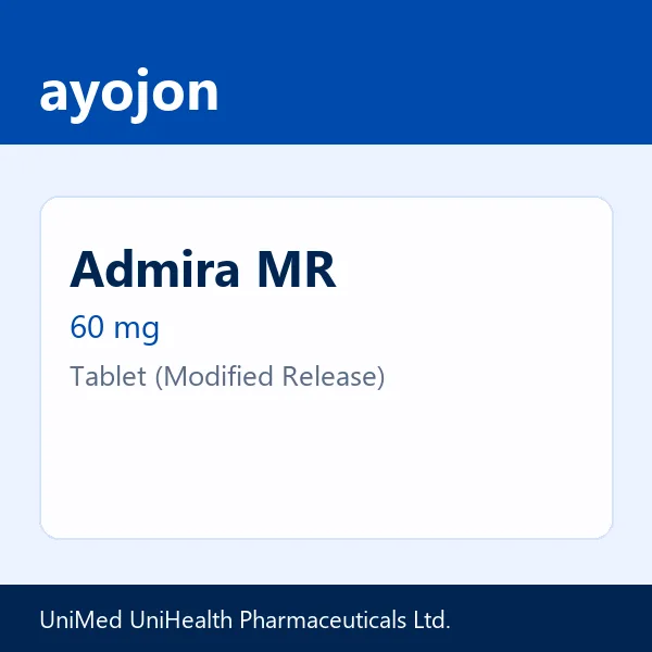 Admira MR 60 mg Tablet (Modified Release)