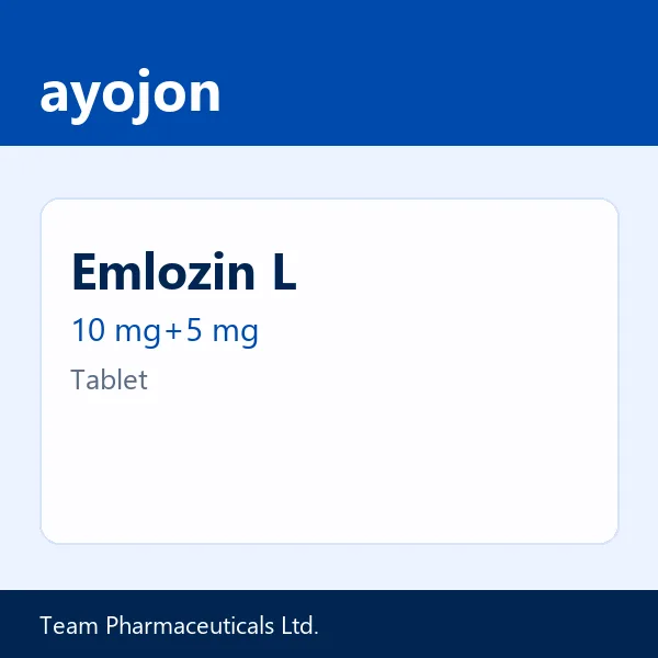 Emlozin L 10 mg+5 mg Tablet