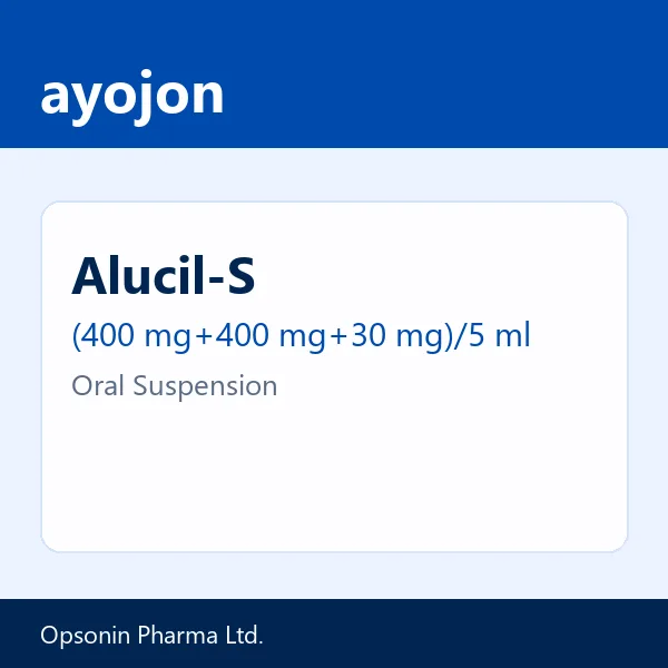 Alucil-S (400 mg+400 mg+30 mg)/5 ml Oral Suspension