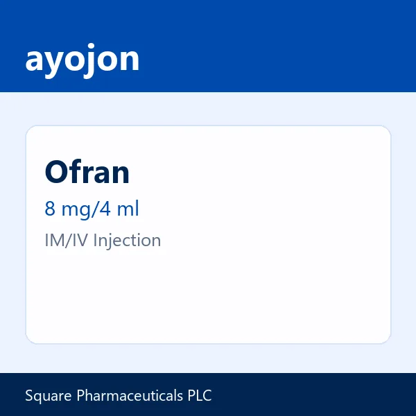 Ofran 8 mg/4 ml IM/IV Injection