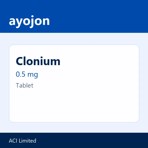 Clonium 0.5 mg Tablet