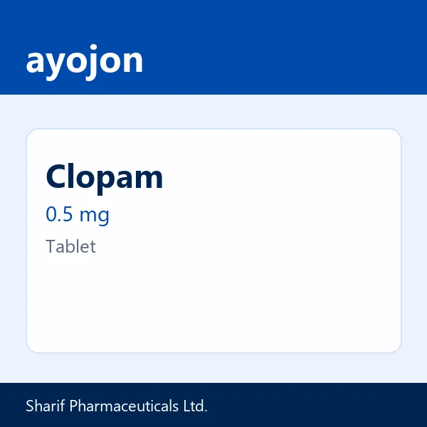 Clopam 0.5 mg Tablet