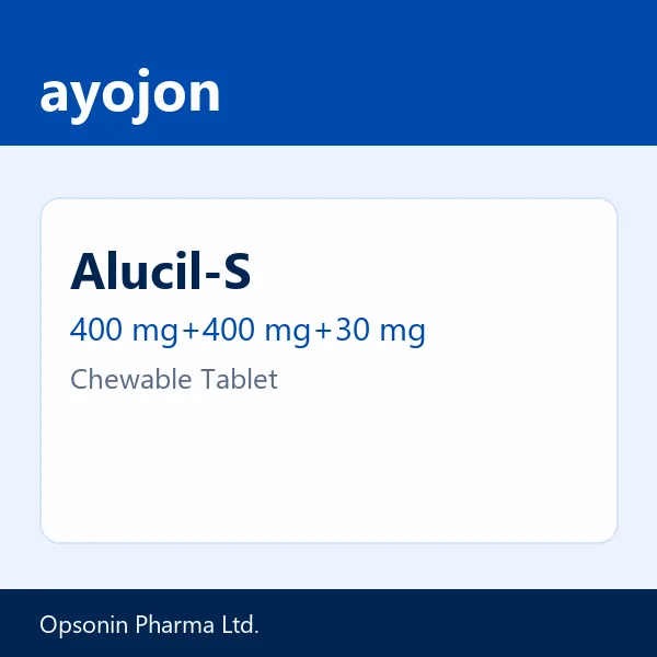 Alucil-S 400 mg+400 mg+30 mg Chewable Tablet
