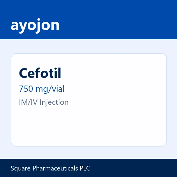 Cefotil 750 mg/vial IM/IV Injection