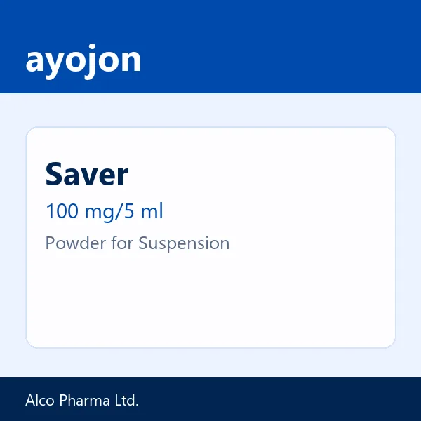 Saver 100 mg/5 ml Powder for Suspension