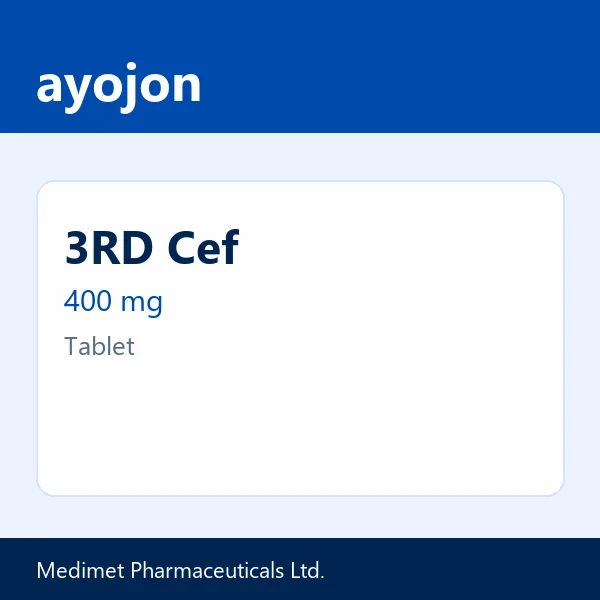 3RD Cef 400 mg Tablet