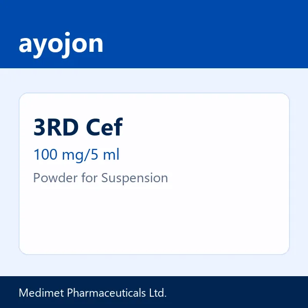 3RD Cef 100 mg/5 ml Powder for Suspension