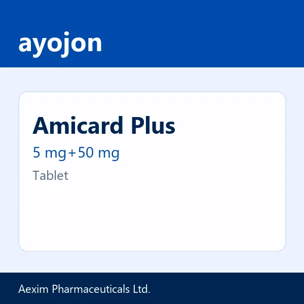 Amicard Plus 5 mg+50 mg Tablet