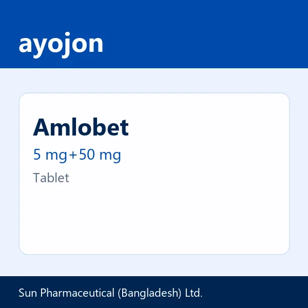 Amlobet 5 mg+50 mg Tablet