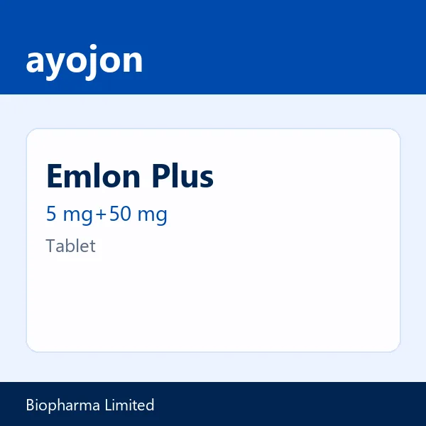 Emlon Plus 5 mg+50 mg Tablet