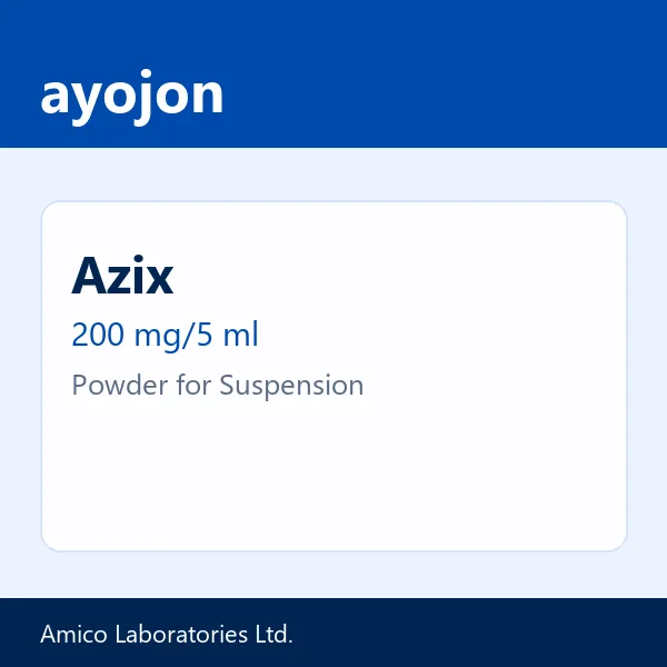 Azix 200 mg/5 ml Powder for Suspension