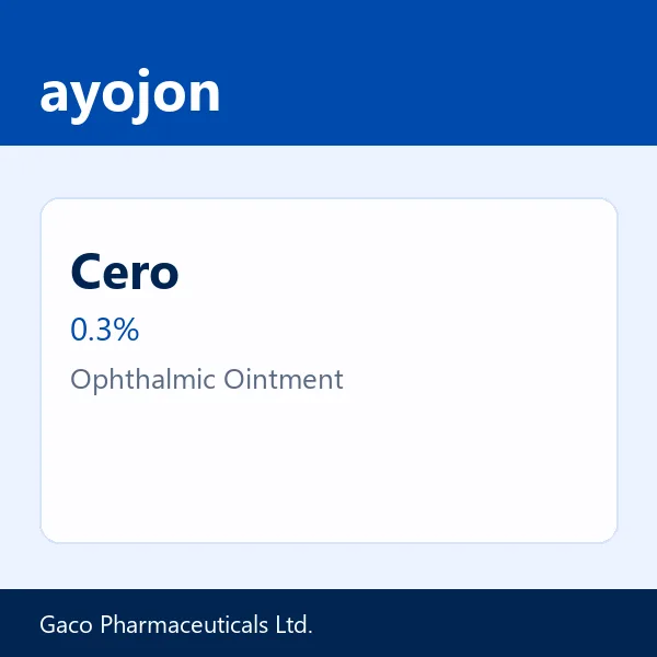 Cero 0.3% Ophthalmic Ointment